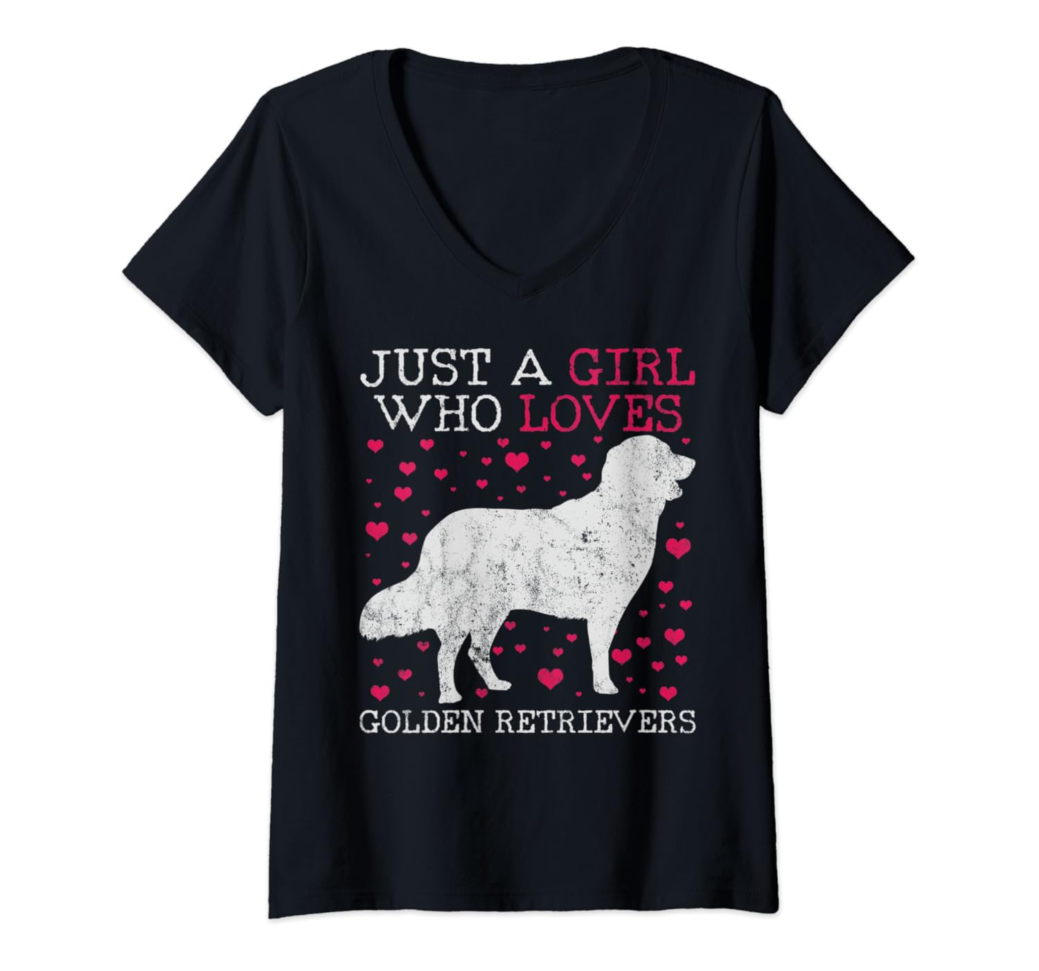 Womens Golden Retrievers VNeck TShirt Clothing